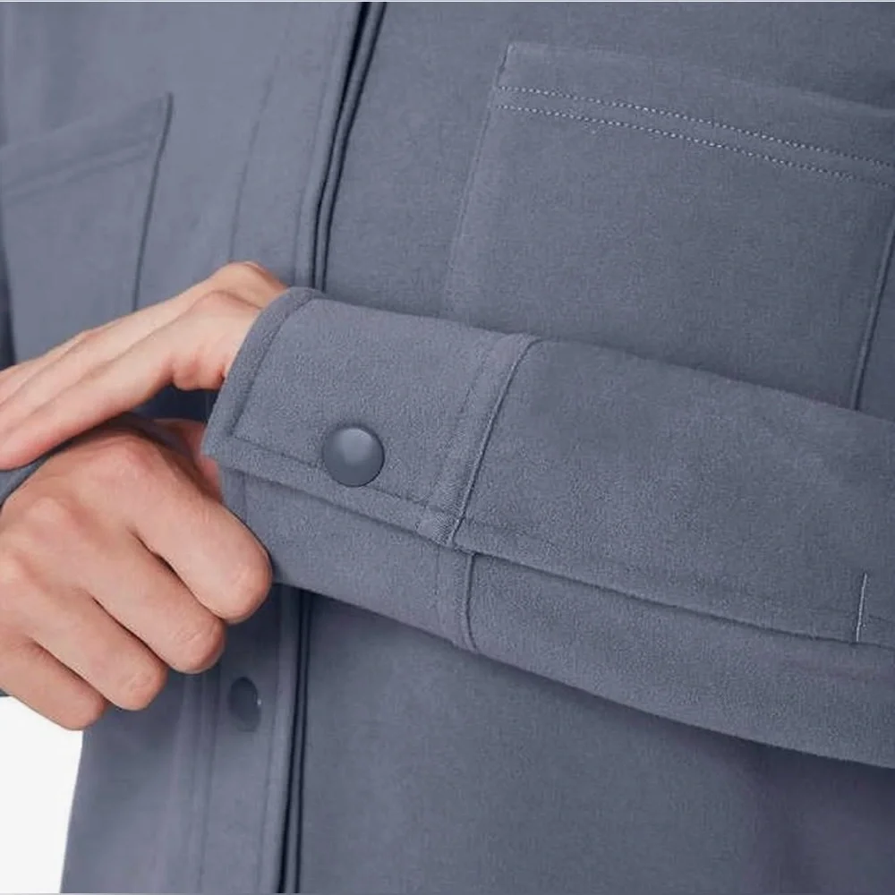 Mondetta Ladies' Cozy Warm Fleece Button Up Shirt. - Picture 5 of 5